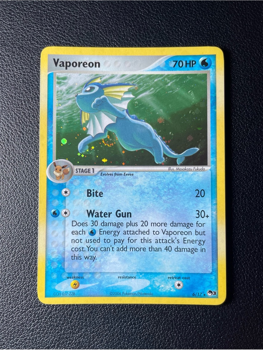 Vaporeon #6/Holo/Pokemon POP Series 3